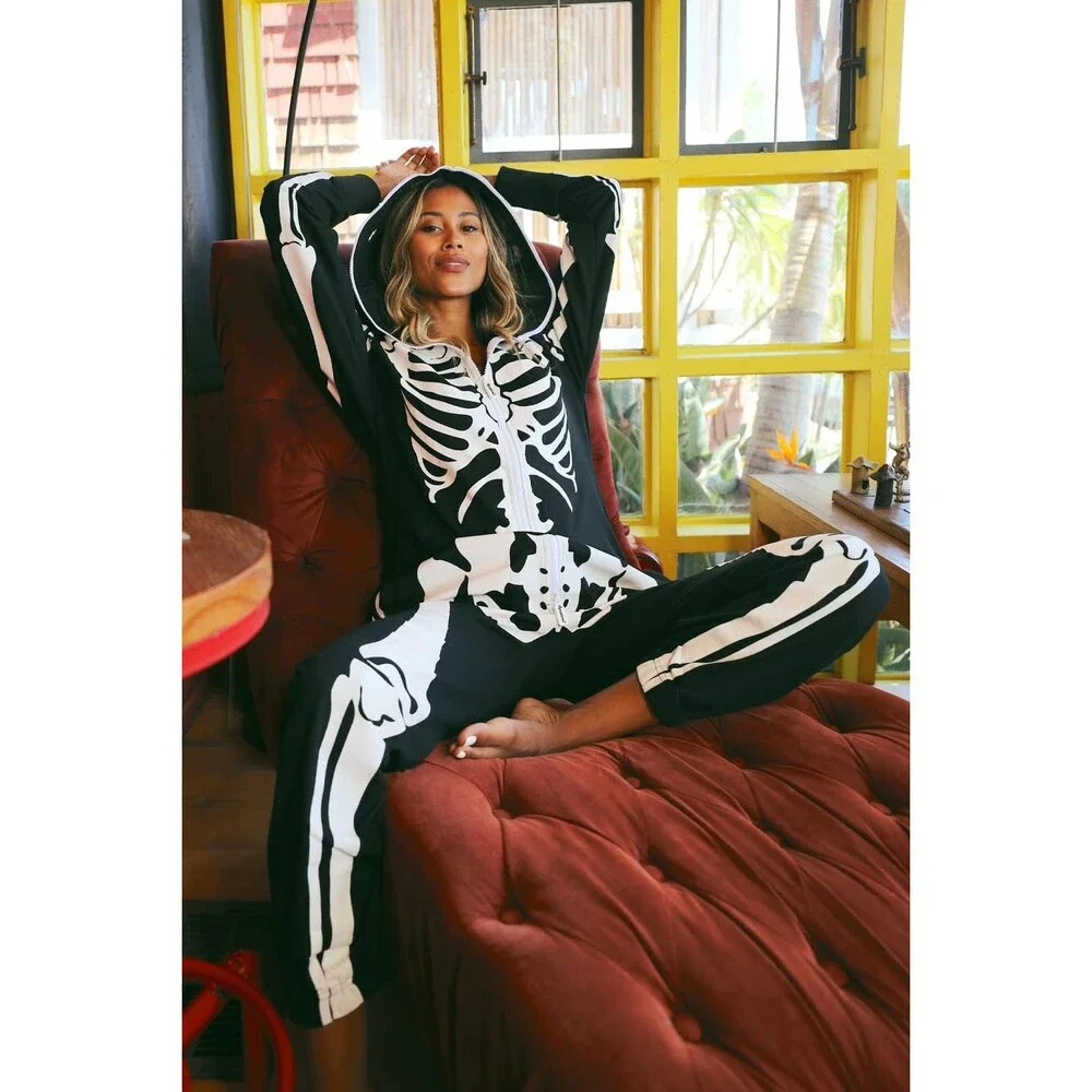 Women’s Skeleton Halloween Costume – Comfortable Adult Outfit (Medium)
